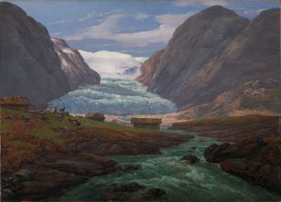 Näkymä Nigardsbreenille Jostedalenissa tekijältä Johan Christian Dahl