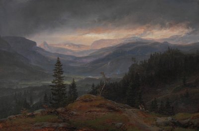 Näkymä Hallingdaliin, 1844. tekijältä Johan Christian Dahl