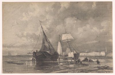 Vlissingen (alkuperäinen nimi esineessä) tekijältä Johan Conrad Greive (signed by artist)