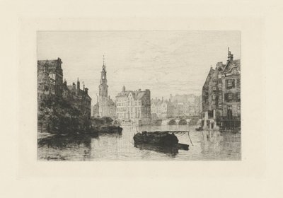 Näkymä Munttorenille Amsterdamissa tekijältä Johan Conrad Greive