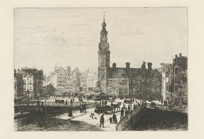 Näkymä Muntpleinille Amsterdamissa tekijältä Johan Conrad Greive