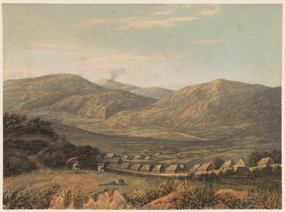 Näkymä Tengger-vuorille Tengerin vuoristossa. (Javan itänurkkaus.) (otsikko objektissa) tekijältä Johan Conrad Greive