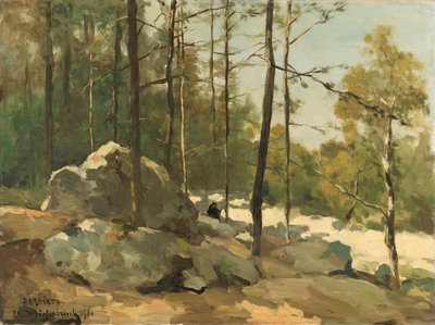 Metsäinen näkymä lähellä Barbizonia Metsänäkymä lähellä Barbizonia tekijältä Johan Hendrik Weissenbruch
