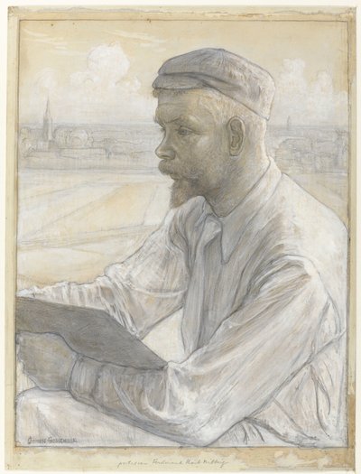 Taidemaalari Ferdinand Hart Nibbrigin muotokuva tekijältä Johan Henri Gustaaf Cohen Gosschalk