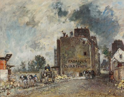 Purkutyöt Rue des Franc-Bourgeois St. Marcelilla tekijältä Johan Jongkind