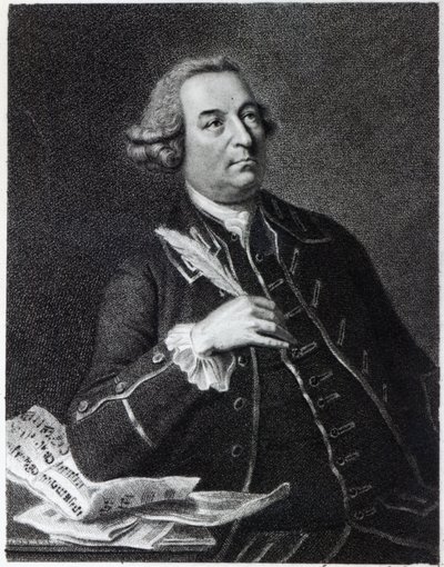 Muotokuva John Christopher Smithistä (1712-95), muusikko ja Händelin amanuenssi tekijältä Johan Joseph Zoffany