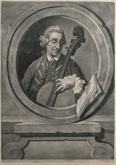 M.A. Picotin kaivertama muusikon, mahdollisesti Franz Joseph Haydnin (1732-1809) muotokuva tekijältä Johan Joseph Zoffany