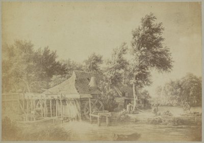 Valokuvakopio Meindert Hobbeman maalauksesta Vesimylly Musee d
