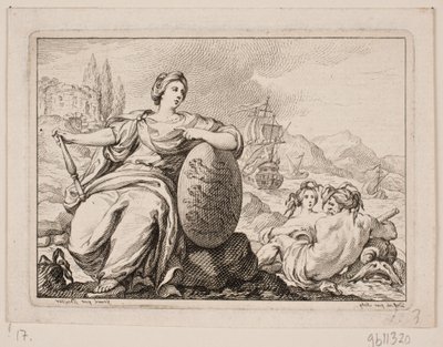 Vinjet til P. H. Mallet: Tanskan historia I, 1758 tekijältä Johan Martin Preisler