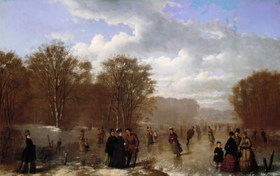 Luistelu Wissahickonissa, 1875. tekijältä Johan Mengels Culverhouse