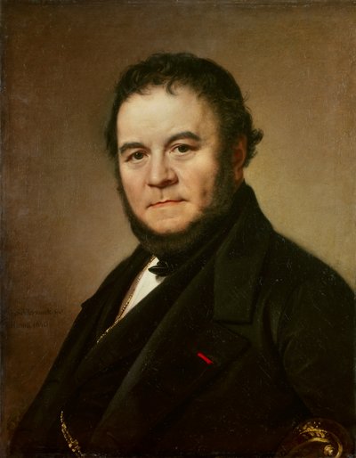 Muotokuva Henri Beyle dit Stendhalista (1783 - 1842), ranskalaisesta kirjailijasta. Johan Olaf Sodermarkin (1790 - 1848) maalaus, ruotsalainen koulukunta tekijältä Johan Olaf Sodermark