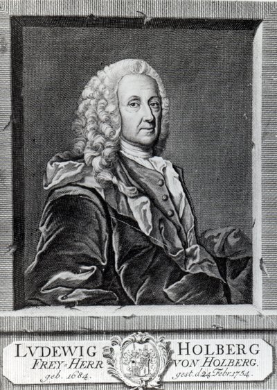 Ludvig Holberg, kaiverrus Johann Martin Bernigerothin, 1757 tekijältä Johan Roselius