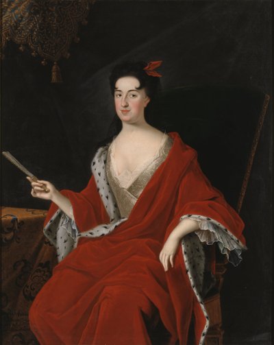Catherine Opalinska, reine de Pologne - Catherine Opalinska (1680-1747), Puolan kuningatar, muotokuva Starbus, Johan (1679-1724). Öljy kankaalle. Mitat: 145 x 117 cm. Tukholman kansallismuseo tekijältä Johan Starbus