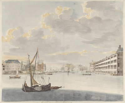 Näkymä Binnen-Amstelille Amsterdamissa tekijältä Johan Teyler