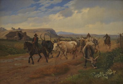 Härkälauma Rooman Campagnassa tekijältä Johan Thomas Lundbye
