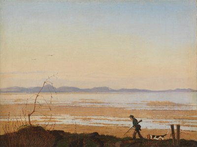 Ilta Arresø-järven rannalla, n. 1837. tekijältä Johan Thomas Lundbye