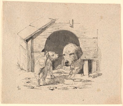 Pentu. Kuvitus Kaalundin "Fables for Children" -kirjaan. Katso kommentti arkkiluettelosta. tekijältä Johan Thomas Lundbye