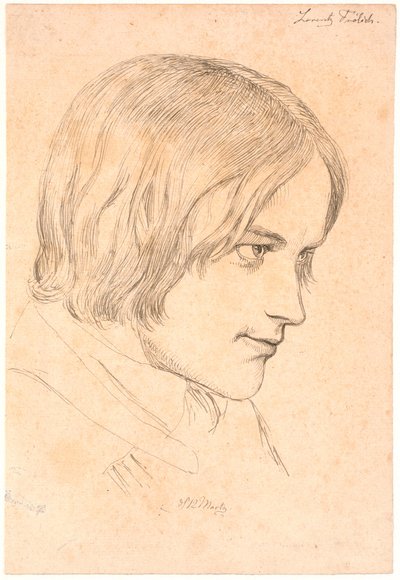 Taidemaalari Lorenz Frølichin (1820-1908) muotokuva tekijältä Johan Thomas Lundbye