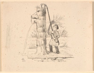 Mail. Kuvitus Kaalundin "Fables for Children" -kirjaan. Katso kommentti arkkiluettelosta. tekijältä Johan Thomas Lundbye
