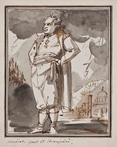 Carl August Ehrensvärdin kokovartalokuva tekijältä Johan Tobias Sergel