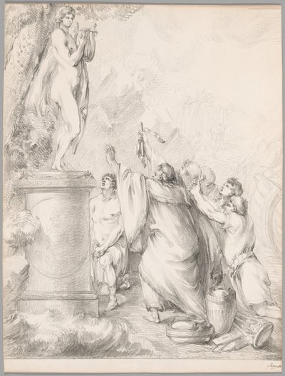 Chryses rukoilee Apollon apua, Ilias, kirja I tekijältä Johan Tobias Sergel