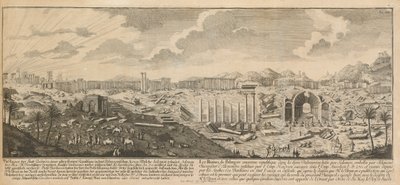 Palmyran, Syyrian muinaisen kaupungin, rauniot tekijältä Johann Adam Delsenbach