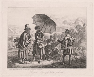 Taiteilijat matkalla, 1819. tekijältä Johann Adam Klein