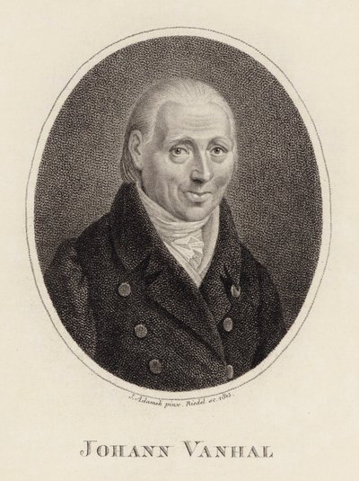 Säveltäjä Johann Baptist Wanhalin muotokuva 1739-1813, 1815. tekijältä Johann Adamek