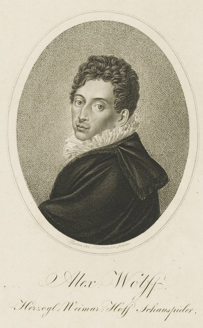 Pius Alexander Wolffin muotokuva 1782-1828, noin 1820. tekijältä Johann Adolf Rossmaesler