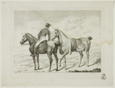 Ratsastuskoulu ja hevoset tekijältä Johann Adolph Darnstedt