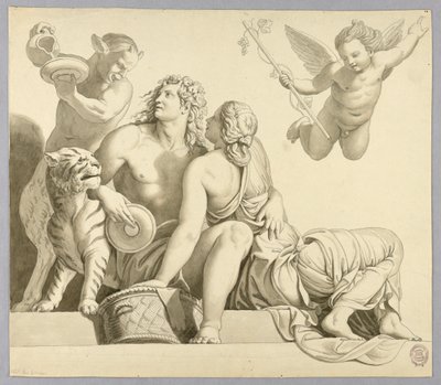 Dionysos ja Ariadne tekijältä Johann August Nahl the Younger