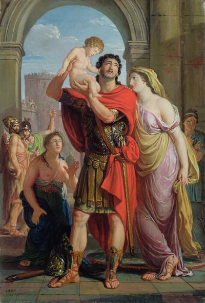 Hectorin lähtö, 1814-16 tekijältä Johann August Nahl the Younger