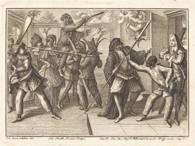 Kapteeni saa takaisin vapautensa tekijältä Johann Balthasar Probst after Johann Jacob Schübler