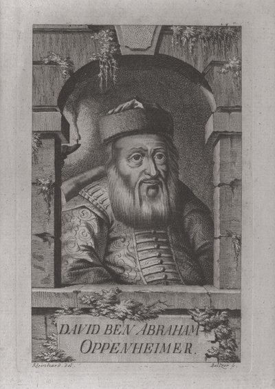 Prahan päärabbin David Oppenheimin muotokuva 1664-1736, 1773 tekijältä Johann Balzer