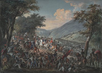 Keisari Aleksanteri I ja hänen seurueensa kulkivat Vosges-vuorten läpi heinäkuussa 1815, 1825 tekijältä Johann Baptist Hoechle