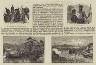 Kuvia siitä, kuinka löysin Livingstonen, kirjoittanut H M Stanley tekijältä Johann Baptist Zwecker