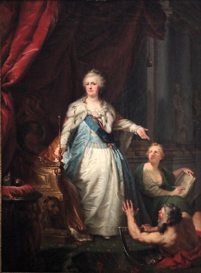 Allegorinen muotokuva Katariina II:sta tekijältä Johann Baptist von Lampi the Elder