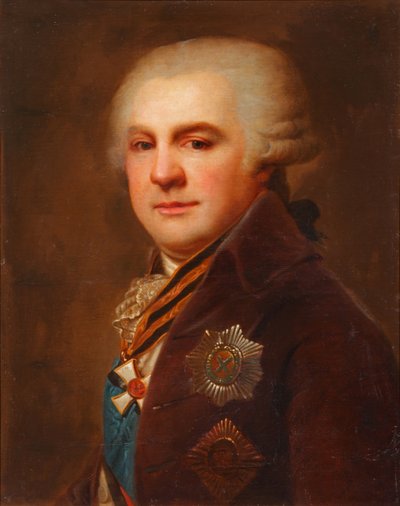 Kreivi Aleksanteri Nikolajevitš Samoilovin muotokuva 1744-1814, vuoden 1796 jälkeen tekijältä Johann Baptist von Lampi the Elder