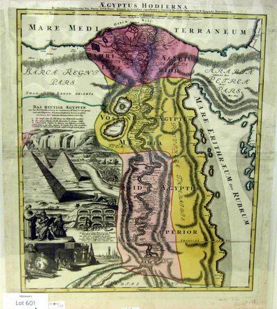 Moderni Egypti, Egyptin kartta, n. 1720 tekijältä Johann Baptista Homann
