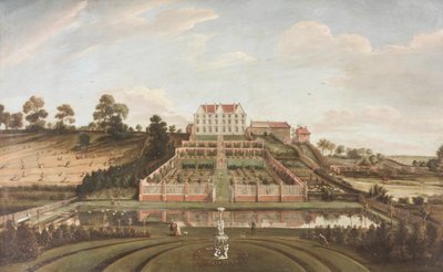 Hollantilainen kartano puutarhalla, 1730 tekijältä Johann Baptiste Bouttats