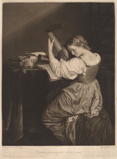 (Luutun soittaja) tekijältä Johann Bernard after Orazio Gentileschi