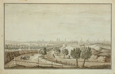 Näkymä Halleschin portille tekijältä Johann Carl Wilhelm Rosenberg