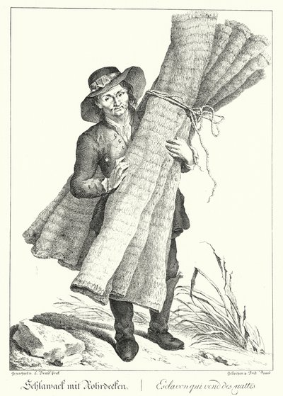 Maton myyjä (kaiverrus) tekijältä Johann Christian (after) Brand