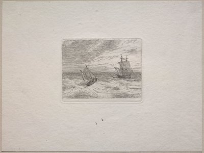 Kova merenkulku Two-masterilla ja purjeveneellä tekijältä Johan Christian Dahl