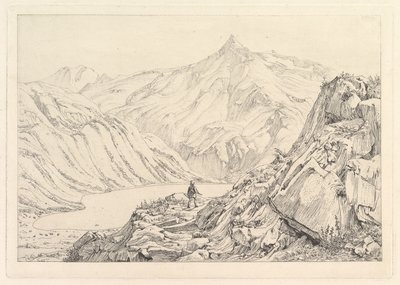 Bockhart-järvi Der Bockhardsee, 1800-luvun alku. tekijältä Johann Christian Erhard