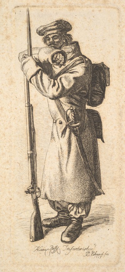Venäläinen jalkaväki, 1815. tekijältä Johann Christian Erhard