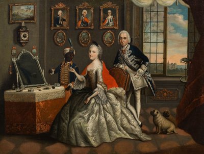 Johann Christian Fiedler - Yrjö Vilhelm Hessen-Darmstadtin ja hänen sisarensa Caroline Louise tekijältä Johann Christian Fiedler