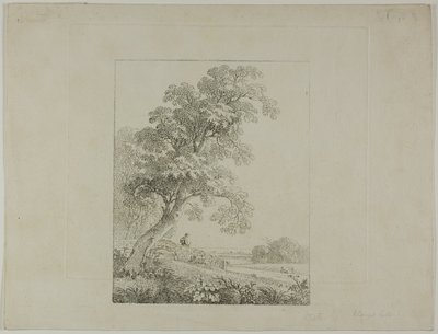 Paisatge amb un gran treefinnish tekijältä Johann Christian Klengel