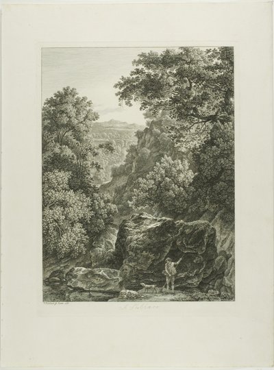 A Subiaco, Italian maalauksellisista etsausesitteistä. tekijältä Johann Christian Reinhart