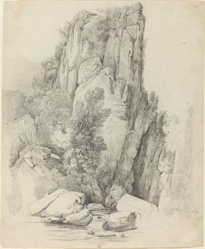 Kalliokalliot virran yläpuolella tekijältä Johann Christoph Erhard